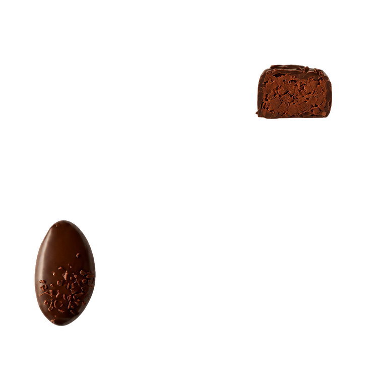Pailleté, bonbon de chocolat maison
